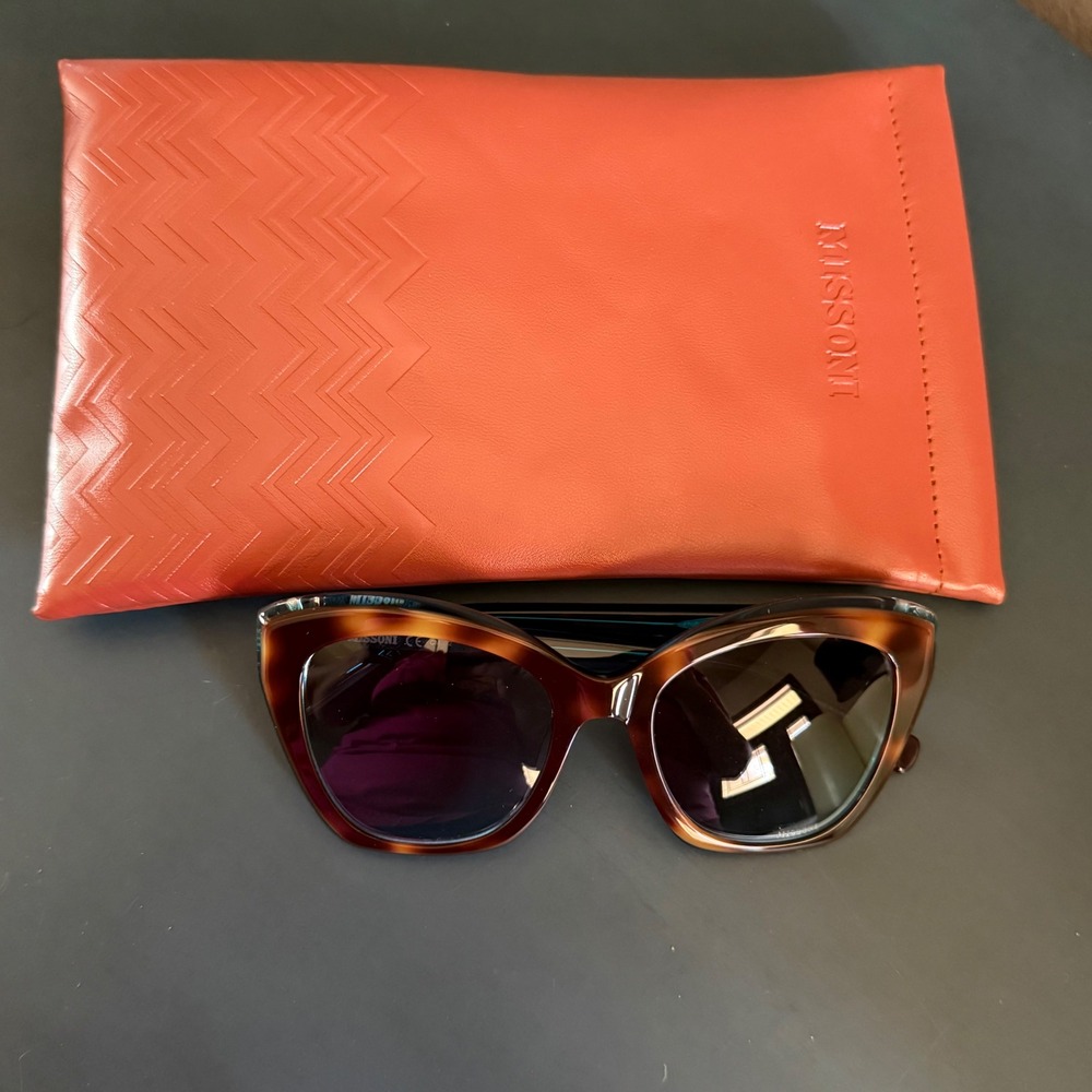 Missoni New MIS 0112/S Cat Eye Sunglasses Tortoise Teal Blue